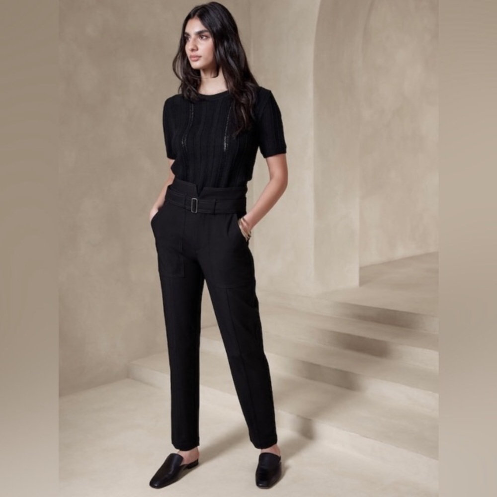 NWT! BANANA REPUBLIC BLACK REFINED UTILITY PANT - MULTIPLE SIZES 🤎